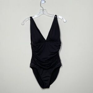 La Blanca Swimsuit One Piece Plunge V Neck